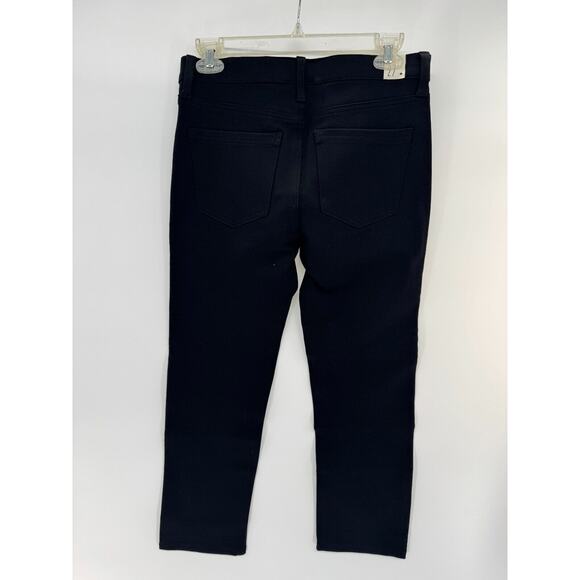 Cosmic Blue Love Womens Stretch Mid Rise Pants Single Button Size 27 Black NWT - Picture 2 of 4